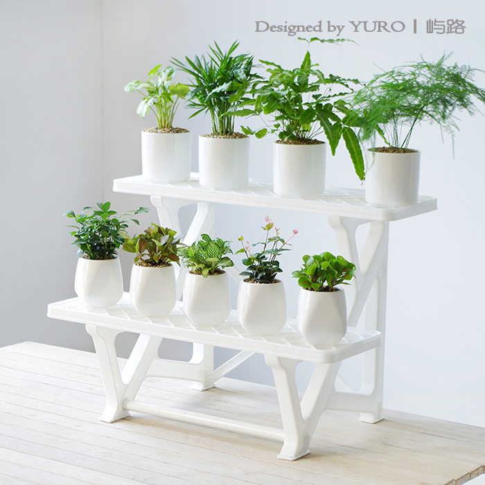 爱丽思iris双层三层花盆花架子多肉绿植花卉盆栽阳台种菜支架包邮