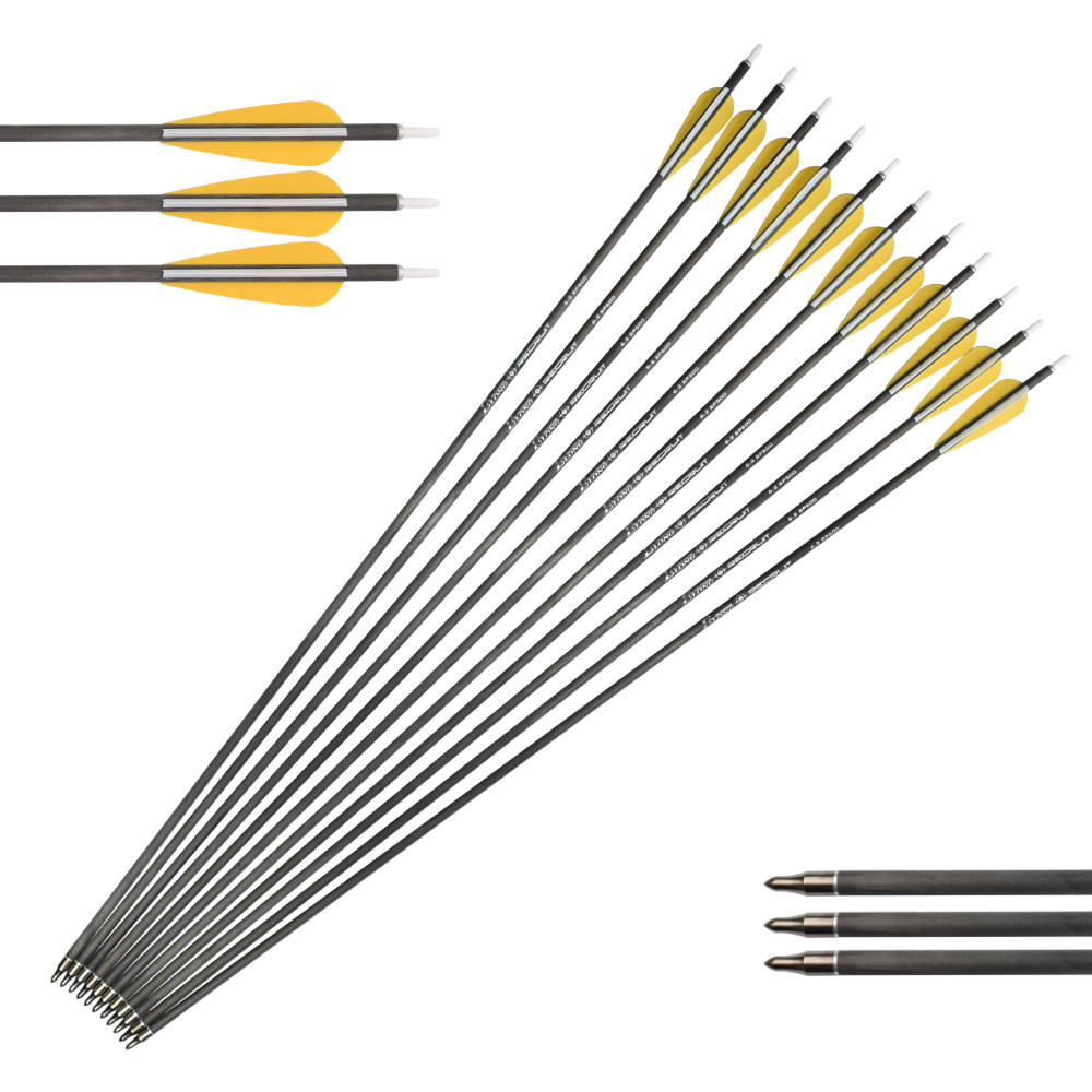 2真羽/胶羽弓箭箭支美猎弓反曲弓复合弓箭射击运动碳素箭优惠券