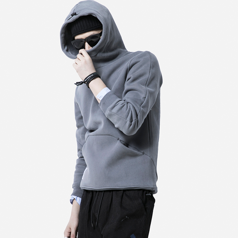 冬季卫衣男加绒宽松连帽套头高领潮牌帽衫韩版男士加厚纯色外套优惠券