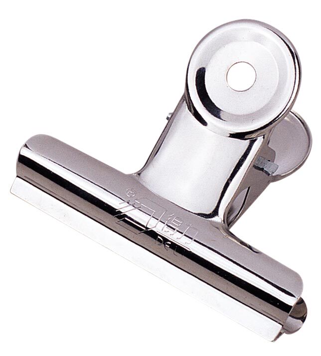 得力9523 票夹 51mm 圆形铁票夹 不锈钢票夹 小铁夹子 6个/袋