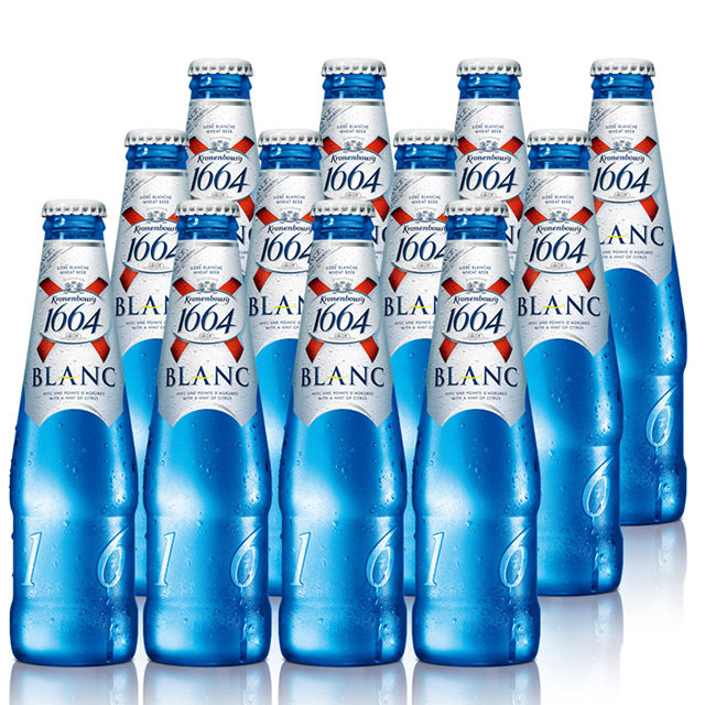 12整箱 法国原瓶进口克伦堡凯旋1664白啤酒330ml 酒划算 极速达