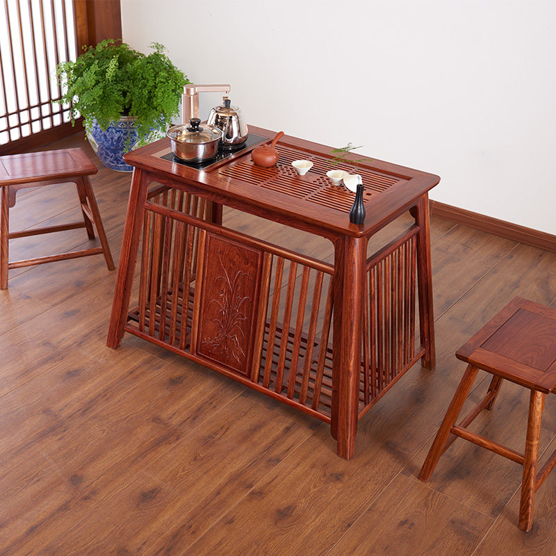 汉唐实木茶桌 茶水架茶台家用茶盘套装茶水柜习茶四合一功夫茶具