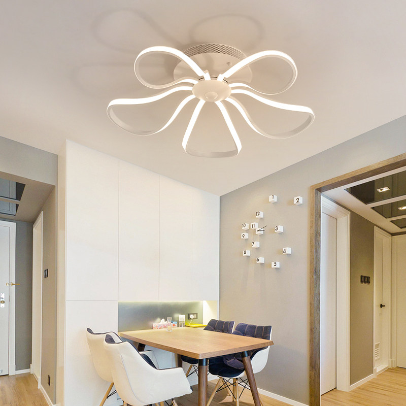 创意灯具艺术灯卧室灯个性温馨简约吸顶灯led客厅灯花形家装餐厅