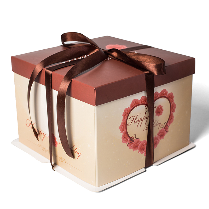 蛋糕盒子 8寸_6寸8寸10寸12寸单层生日蛋糕盒子方形定制烘焙包装包邮