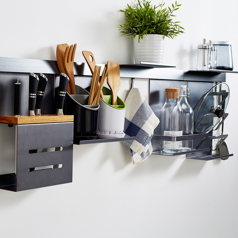 凯鹰 免打孔厨房挂件壁挂免钉太空铝厨房置物架