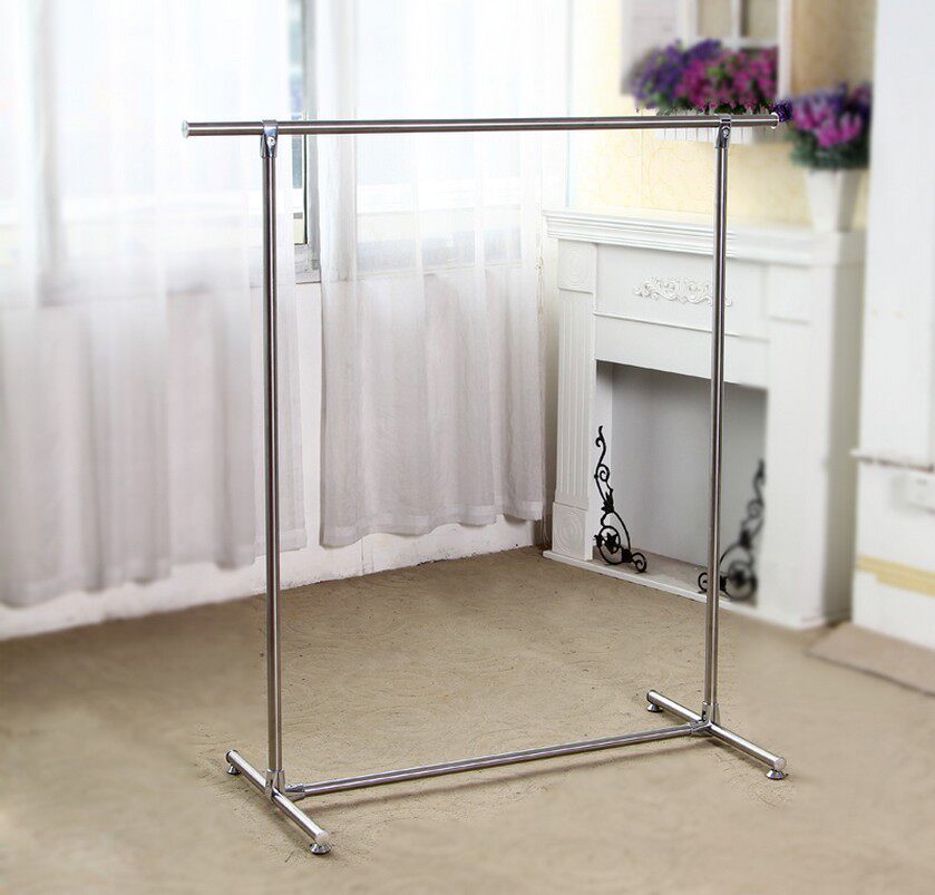 落地晾衣杆单杆衣架室内挂衣架简易衣架阳台嗮衣架不锈钢衣架定制