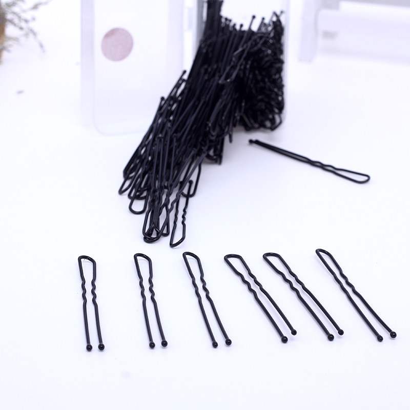 特价u型卡子固定卡_黑色u型夹盘发插针影楼发夹大号加粗固定工具u形