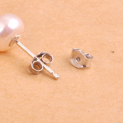 s925纯银耳堵 耳扣耳塞耳托 女纯银耳钉专用素银材质防过