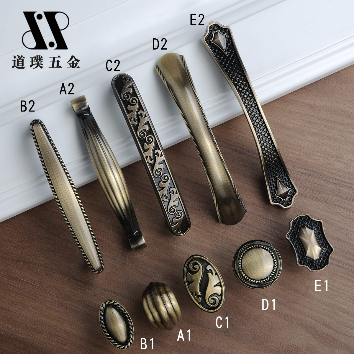纯铜实心欧式柜门把手古铜纯铜抽屉拉手美式全铜橱柜衣柜门拉手