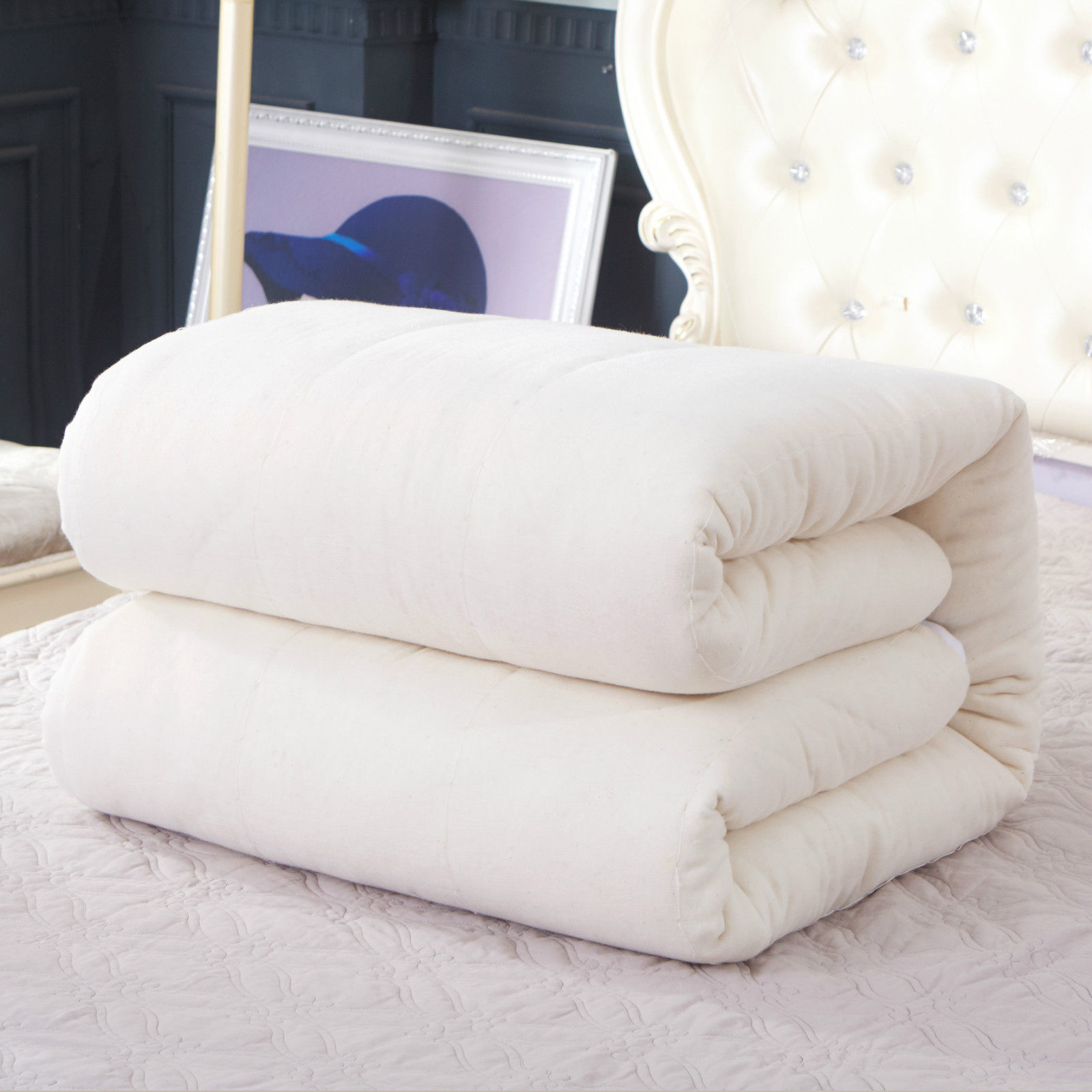 长绒棉花被芯加厚单双人冬被垫絮婴儿童被手工褥子床垫春秋胎优惠券