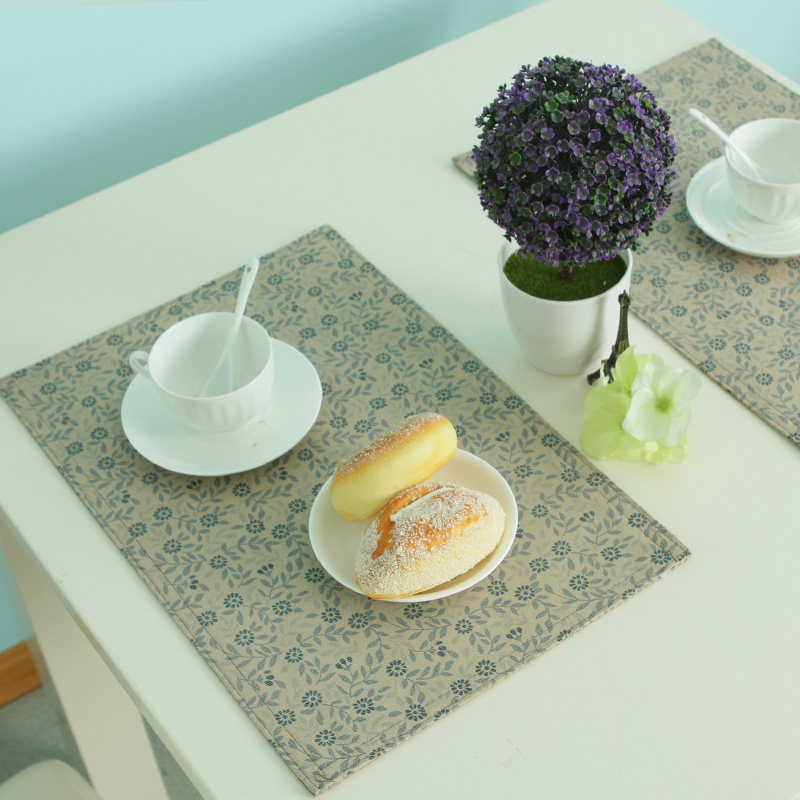 餐垫 美式餐桌垫 布艺简约碎花学生隔热盘垫碗垫西餐垫布牛排餐布