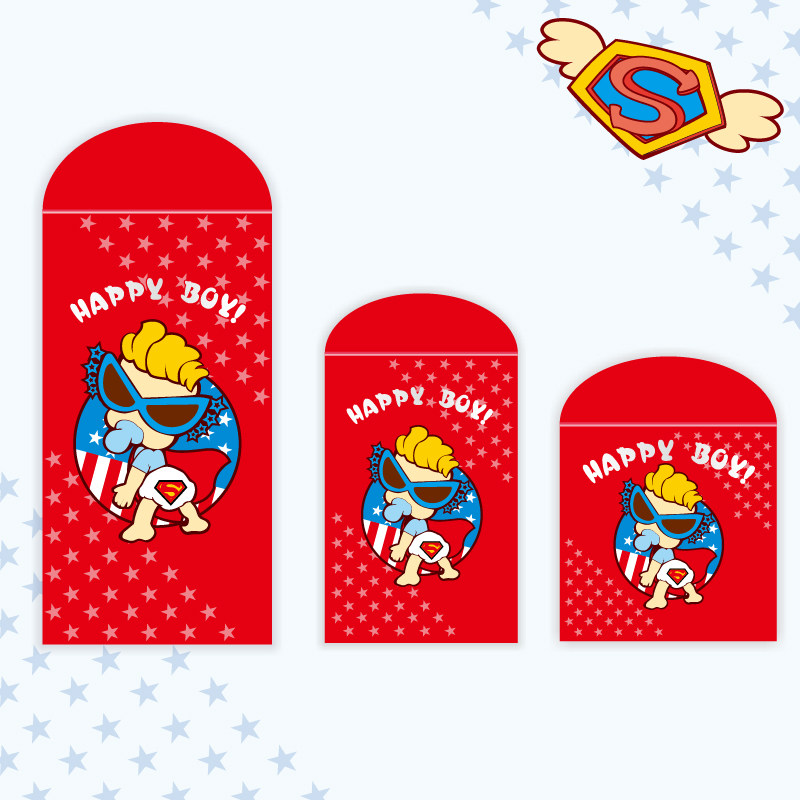 热销新年红包袋2018_2018新年卡通可爱男女黑超奶嘴宝宝满月百日大小