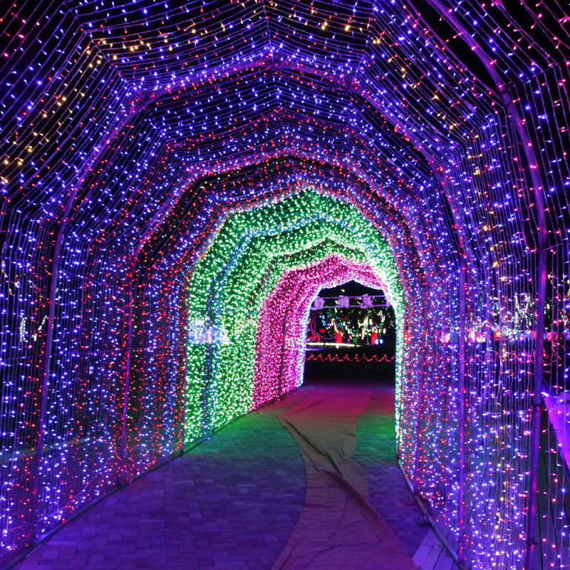 室外彩灯防水串灯_led防水彩灯闪灯串灯室外工程亮化装饰灯100米彩灯