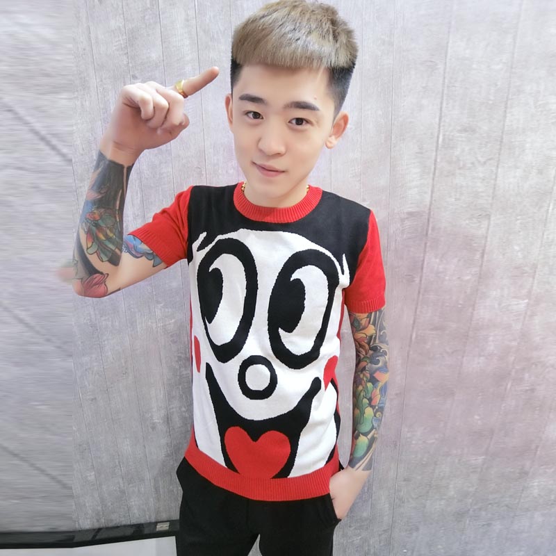 网红同款旺仔毛衣男女春季新款潮流个性修身社会精神小伙针织优惠券