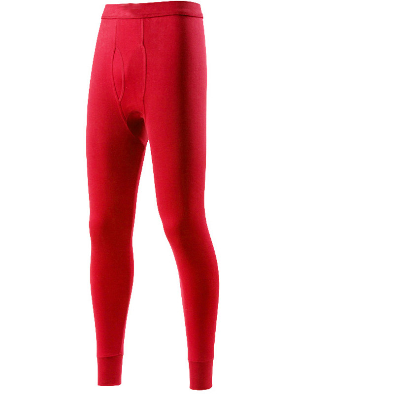 本命年男士秋裤大红色纯棉单件中老年薄款全棉打底棉毛裤结婚猪年