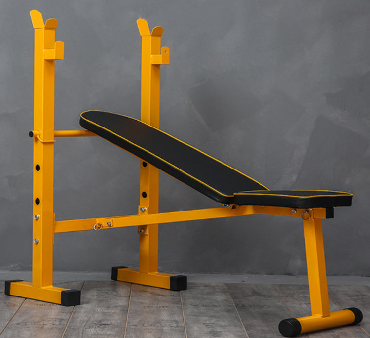 健身器材套装 多功能_折叠举重床卧推架杠铃架 多功能卧推架卧推器