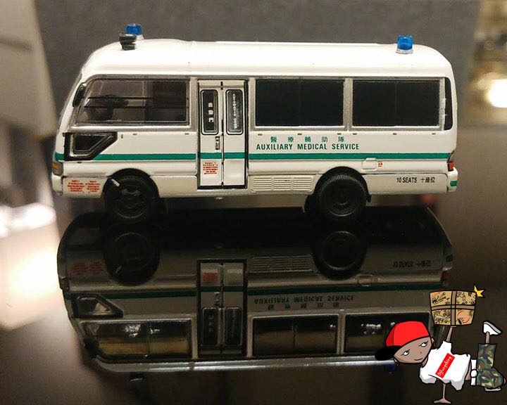 【dj】tiny微影 49合金车模丰田柯斯达救护车香港医疗辅助队 现货