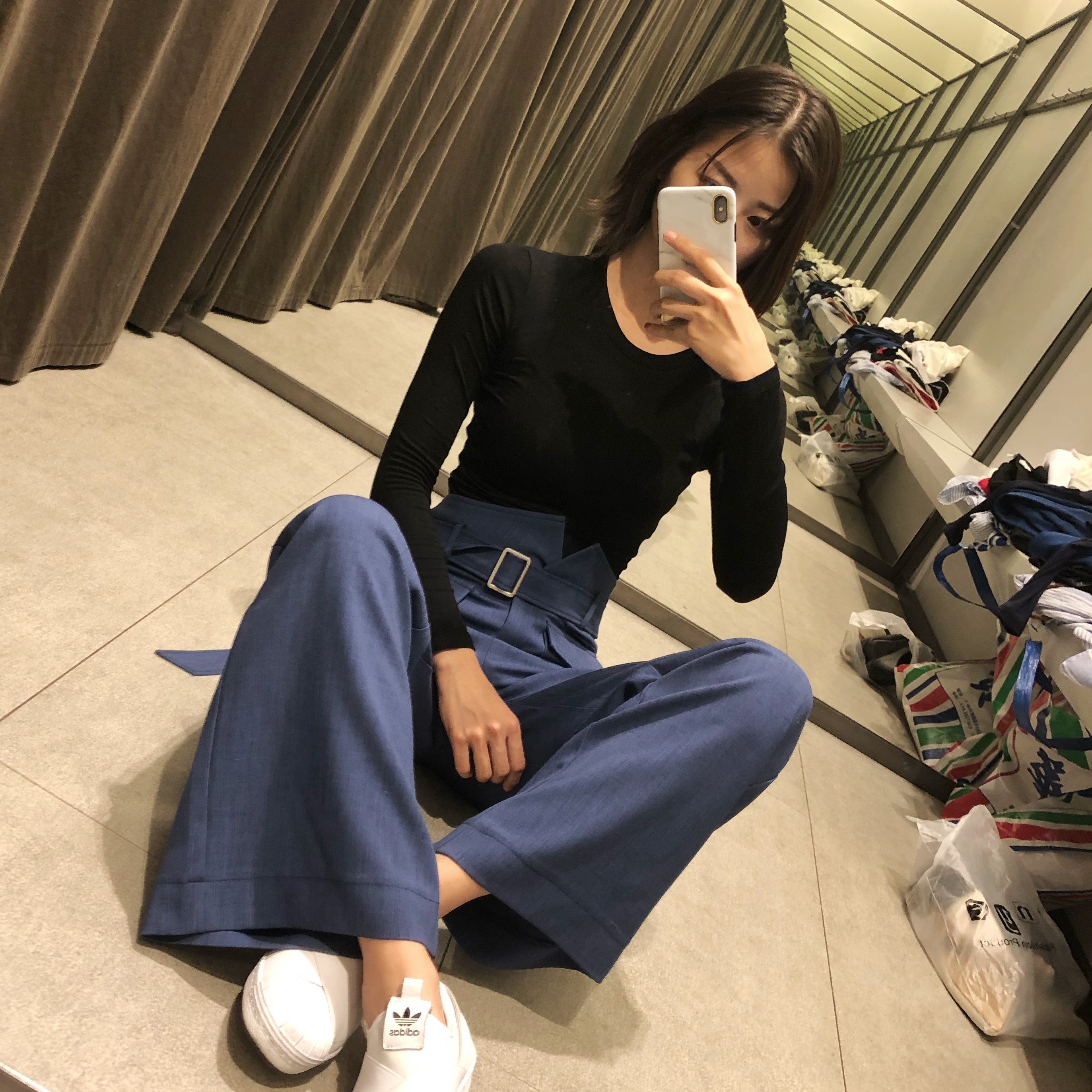 听说穿上时髦阔腿裤的人都"长高"啦