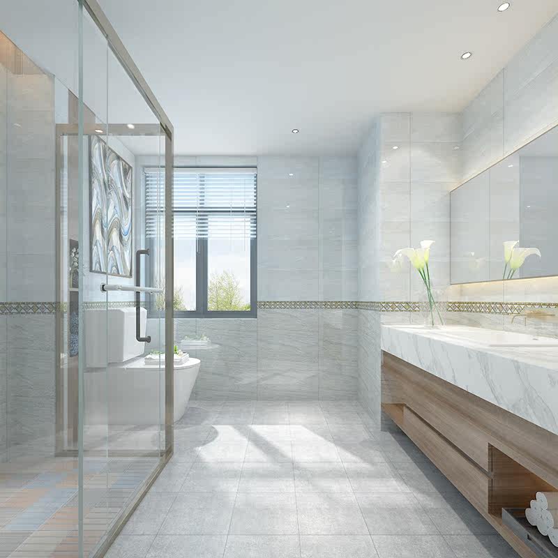 包邮 简约厨房内墙砖30x60仿石纹卫生间瓷片阳台厨卫防滑地砖厕所瓷砖