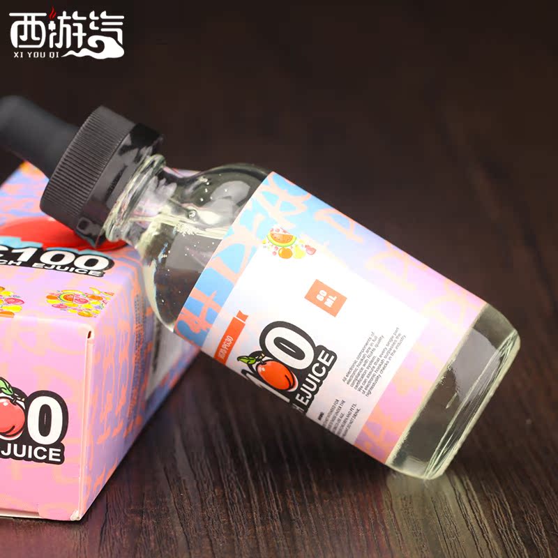 正品peach ejuice 水蜜桃c100烟油 水果味60ml 电子烟