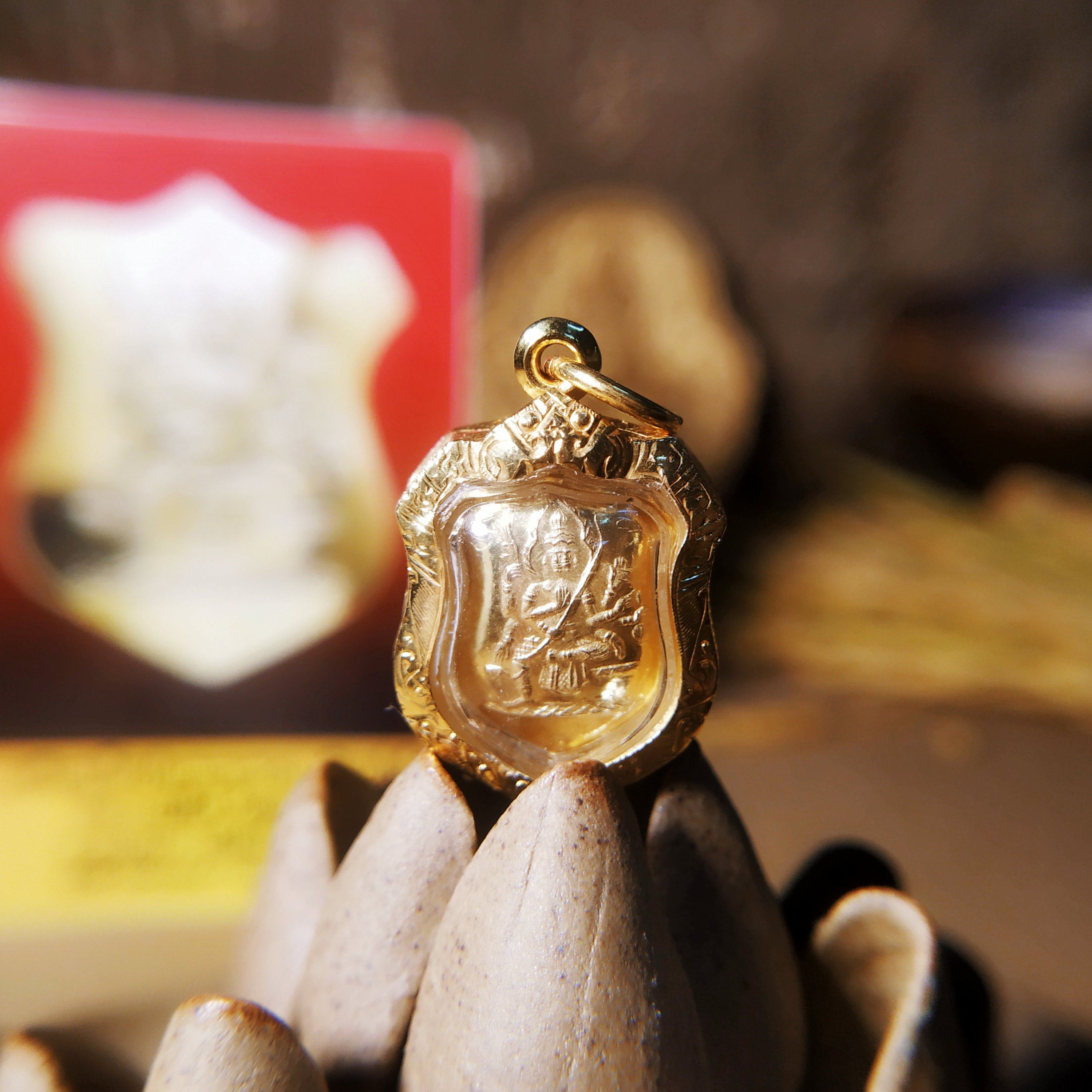 泰国佛牌正品 纯金_泰北星泰国佛牌正品保真 龙婆see 纯金小四面 招财