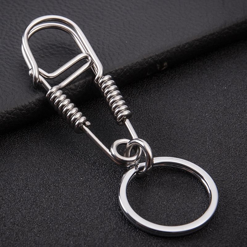 钥匙扣创意 纯手工_纯手工不锈钢男士腰挂钥匙扣 创意汽车钥匙链挂件