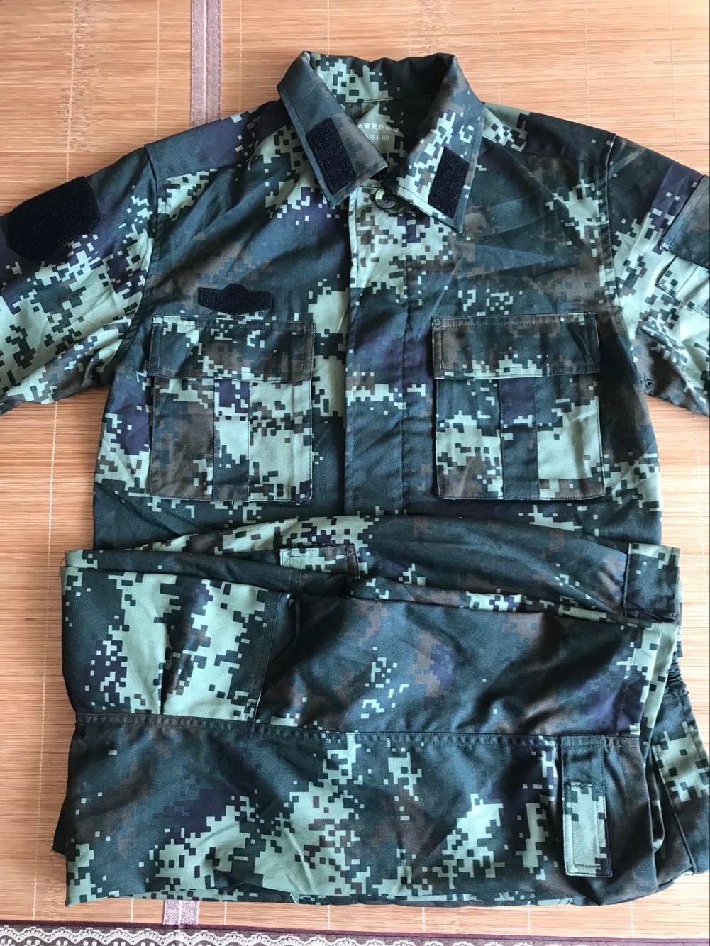 夏季_二手正品武夏数码迷彩服消防迷彩服上交武大小花夏季迷彩服套装