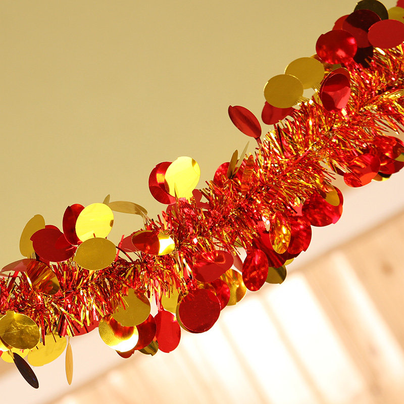 炫彩拉花毛条彩带生日晚会舞台布置平安夜圣诞节新年年会商场装