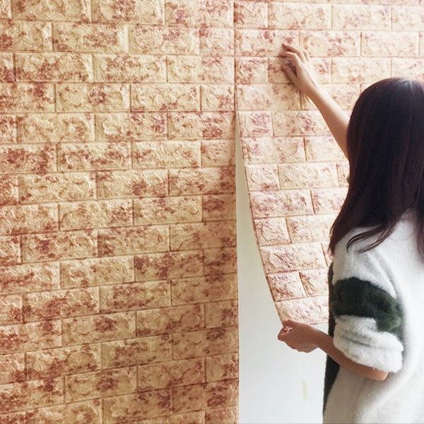 大理石3d立体墙贴自粘墙纸客厅卧室背景墙装饰阳台壁纸贴纸墙裙优惠券