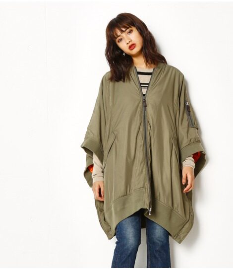 s*y 宽松造型廓型ma1蝙蝠袖斗篷罩衫夹克休闲女外套优惠券