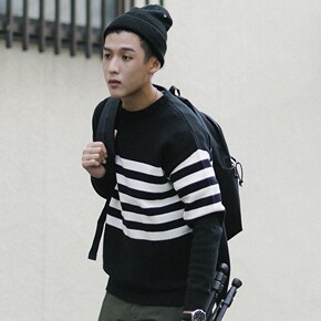 棒针男士围巾图片