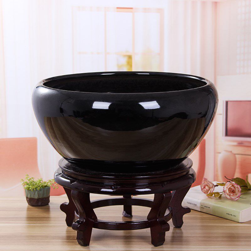 特大号椭圆形金鱼缸花水玻璃大缸型大号器皿鱼缸蛋鱼鱼缸水族箱 - 360