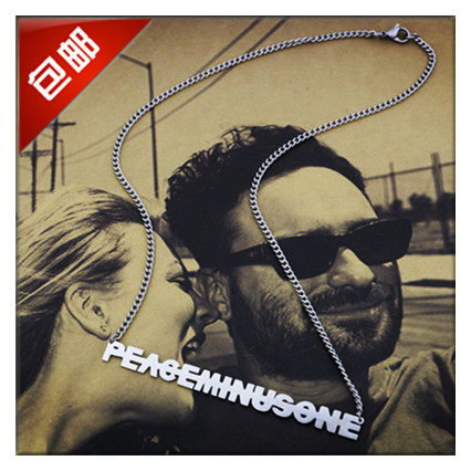 版欧美款权志龙gd同款peaceminusone不掉色钛钢男女项链锁骨优惠券