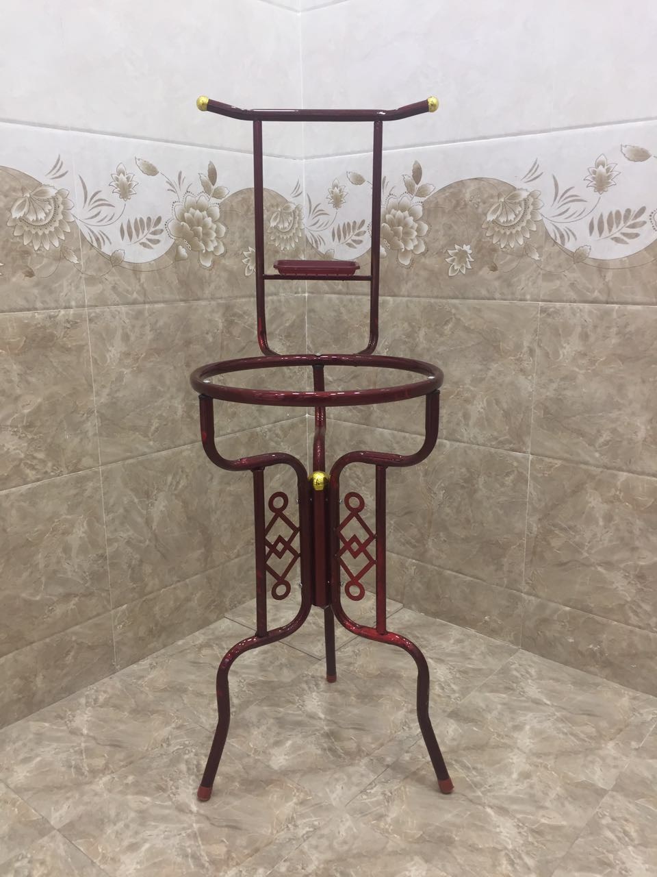 三角_落地架脸盆卫生间浴室老式单位洗落地架子三角用铁艺毛巾架子盆