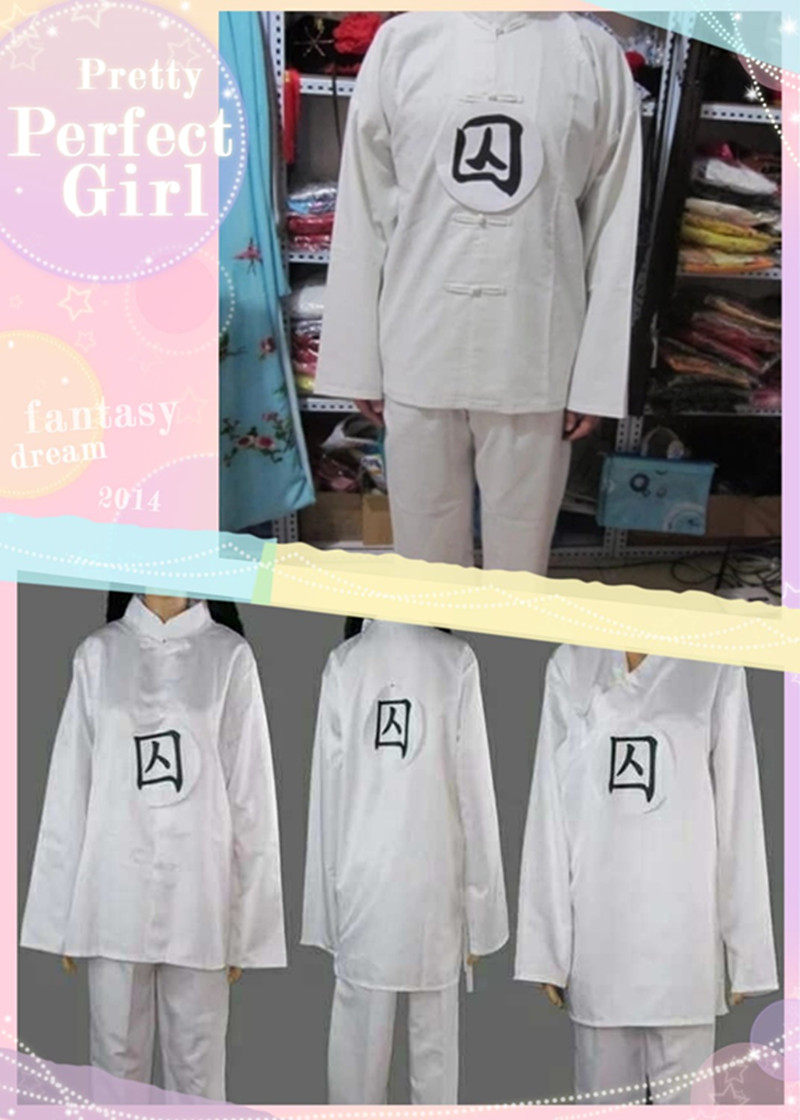 古装戏服装女儿童_影视儿童成人古装囚服男女中衣裤古代囚犯服古代