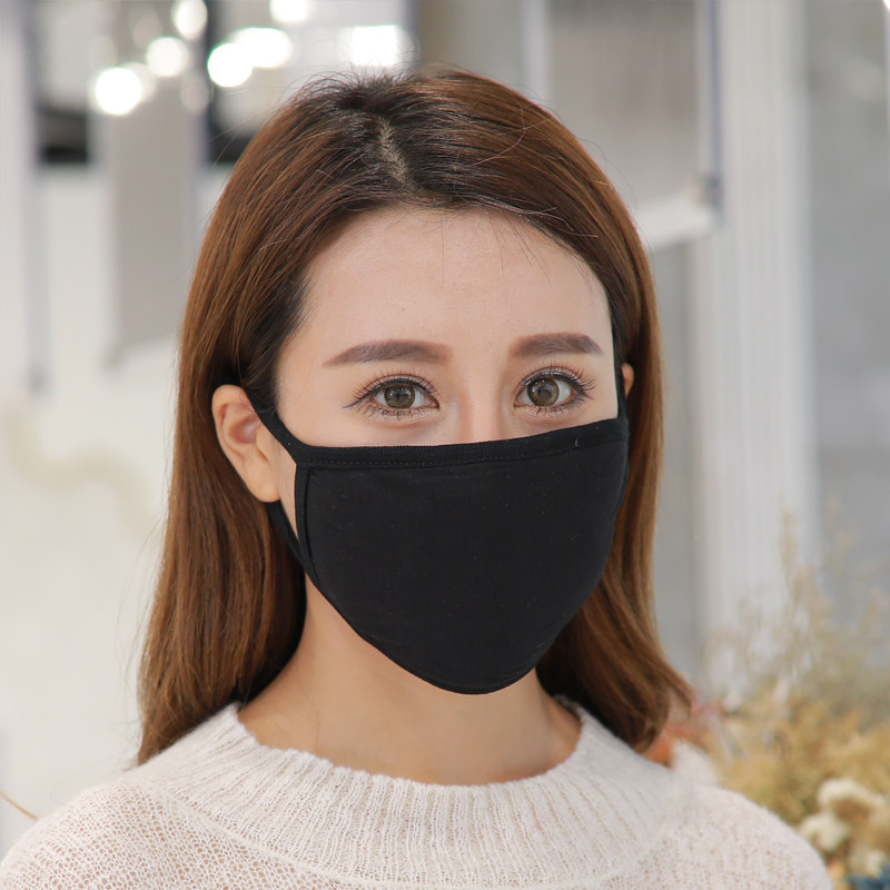 热销黑色口罩棉纯黑 学生