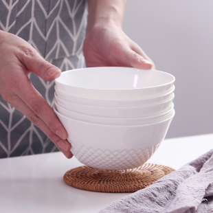 景德镇纯白色陶瓷家用骨瓷好看的迷你小碗酱料碗米饭碗蒸鸡蛋羹碗