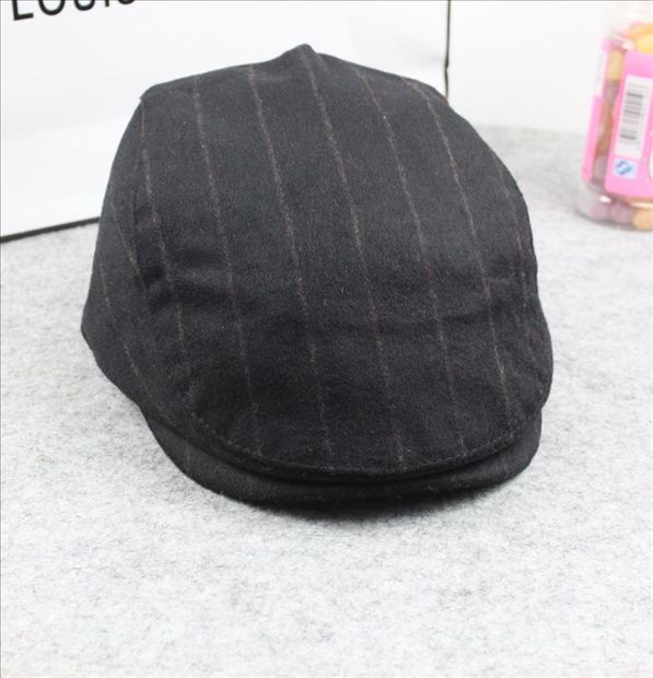 精品男士鸭舌帽羊毛贝雷帽秋冬时尚休闲绅士帽 宇莹品牌正品优惠券