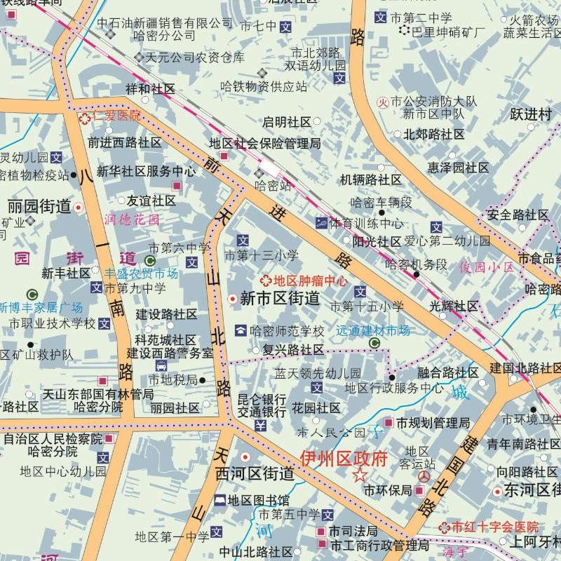 哈密城市地图集 新疆哈密行政区域地势交通旅游图 伊州 巴里坤哈萨克