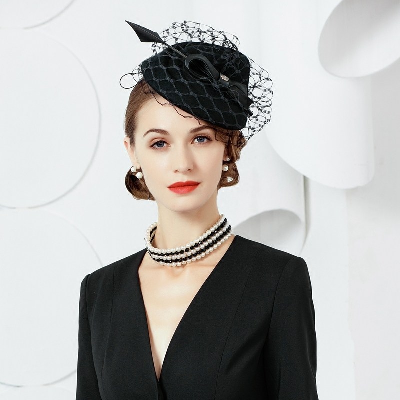 一折小礼帽女冬 优雅