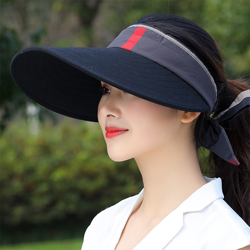 骑行遮阳帽子撞色百搭防晒大沿帽户外运动太阳帽防紫外线渡假遮脸