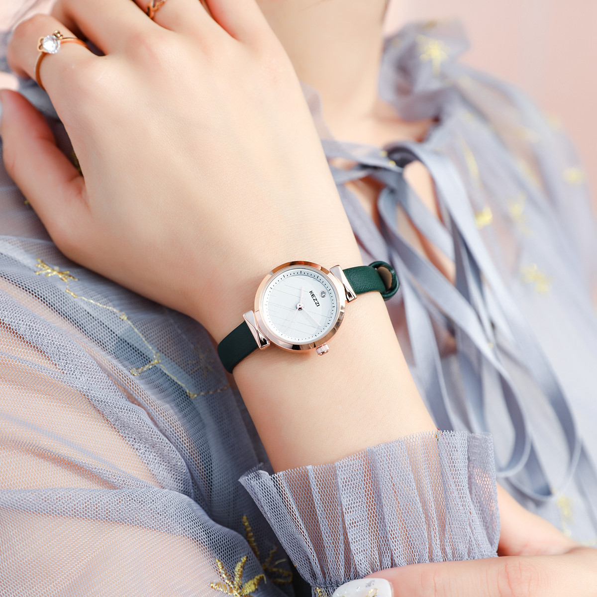 热销手表女士细_珂紫kezzi手表女简约细带气质超薄表盘巧小精致女士