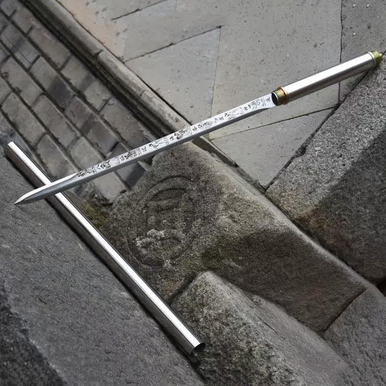 特价车载防身棍中刀_车载防身冷兵器一体高锰钢宝剑棍中刀短剑汉剑唐