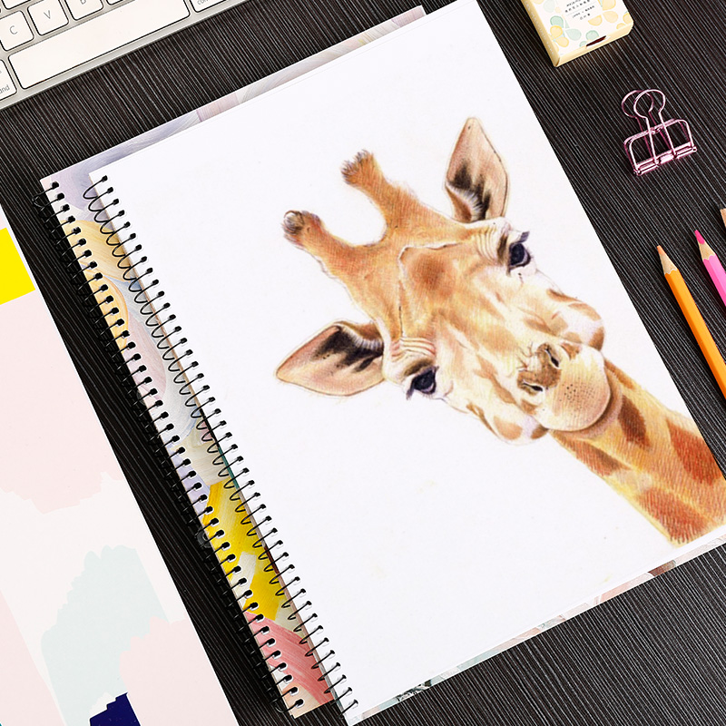 水彩本 线圈本白纸美术 手绘厚 空白 成人素描纸画本 小清新画画本