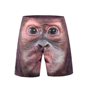 夏季搞笑猩猩个性嘟嘟猴子沙滩裤大裤衩五分短裤头宽松男女夏天