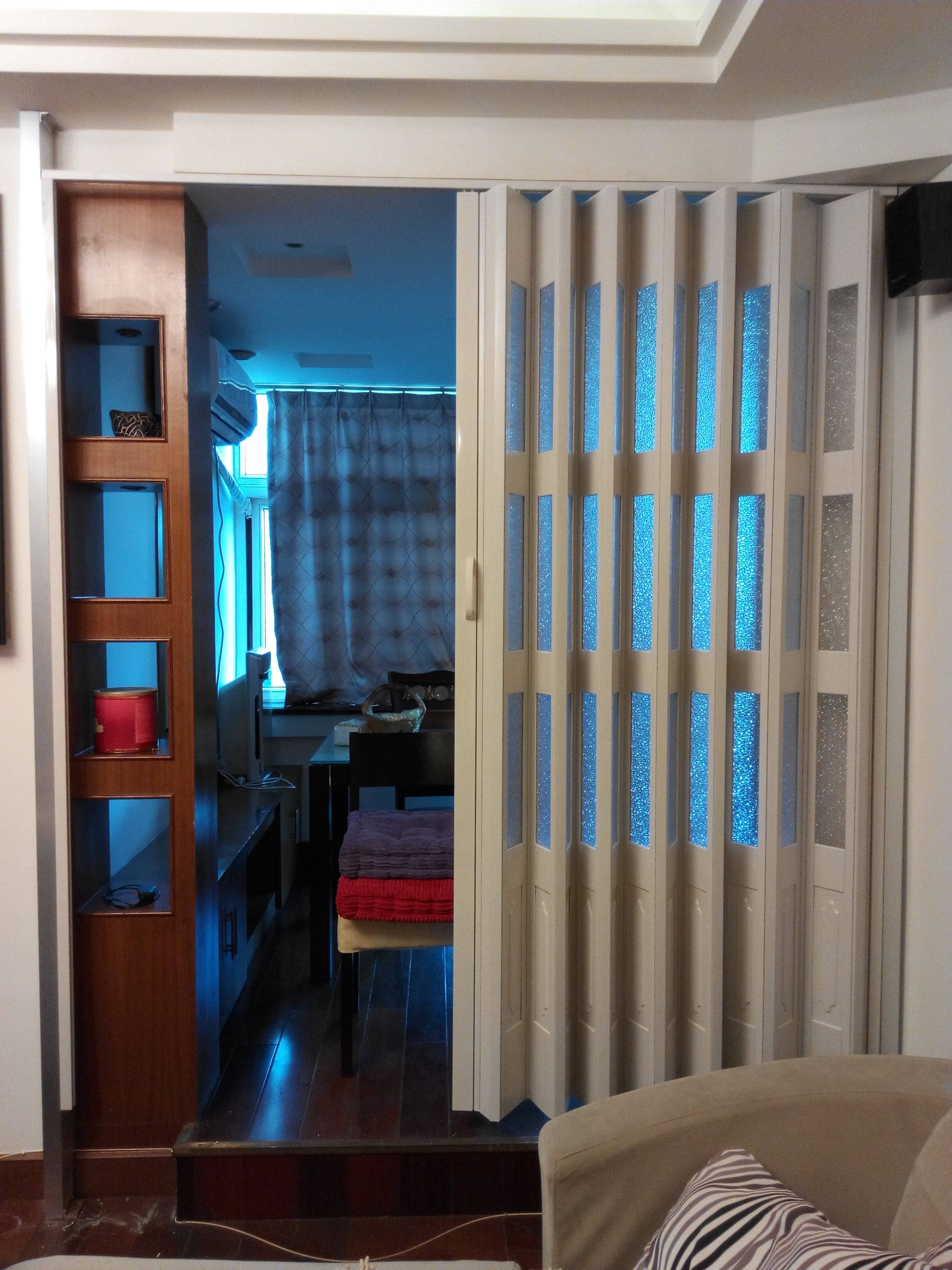 pvc折叠推拉门 厨房_pvc折叠门冀亨卫生间推拉定做厨房室内镶嵌玻璃