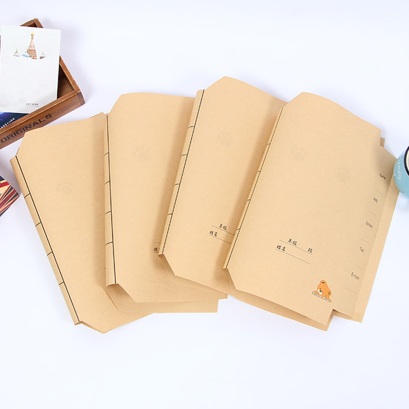 迪斯熊牛皮纸书套18k食品级包书纸学生书皮环保包书套