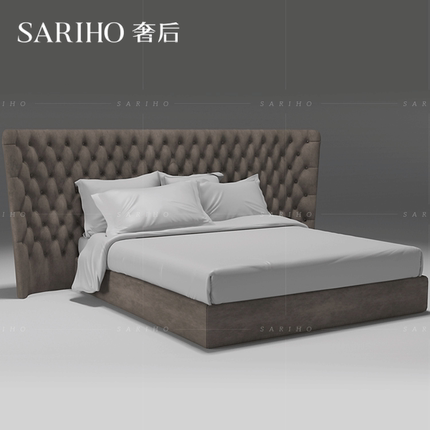 sariho奢后 兰博基尼床longhi磨砂皮爱斯汀意大利轻奢家具富森美_7折
