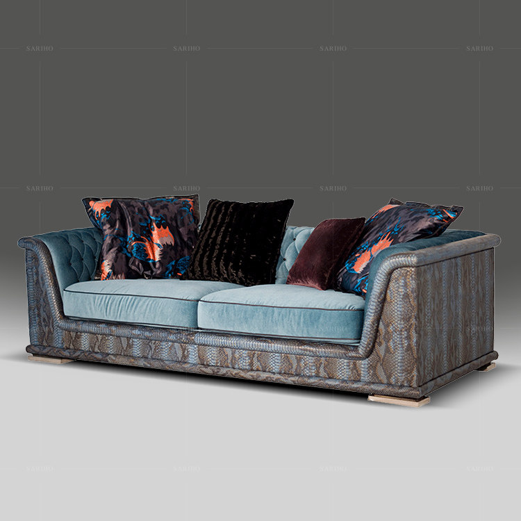 sariho奢后 进口沙发蟒蛇纹皮家具 巴博罗mikemike罗浮宫angel居
