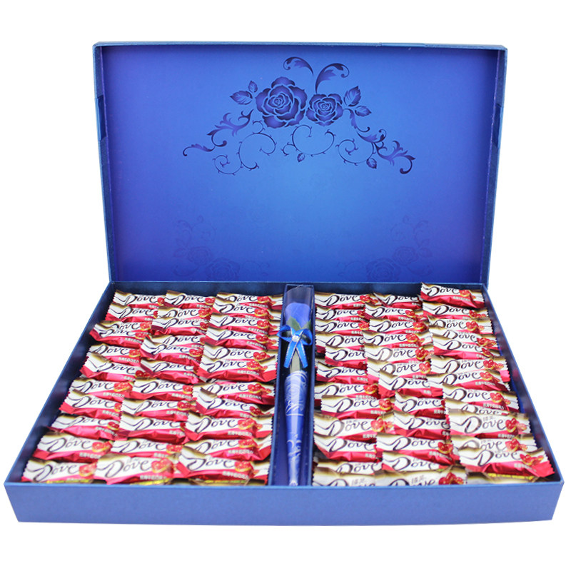 【顺丰包邮】德芙巧克力蓝色妖姬1000g礼盒装